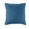 Coussin en lin lavé bleu paon 60x60